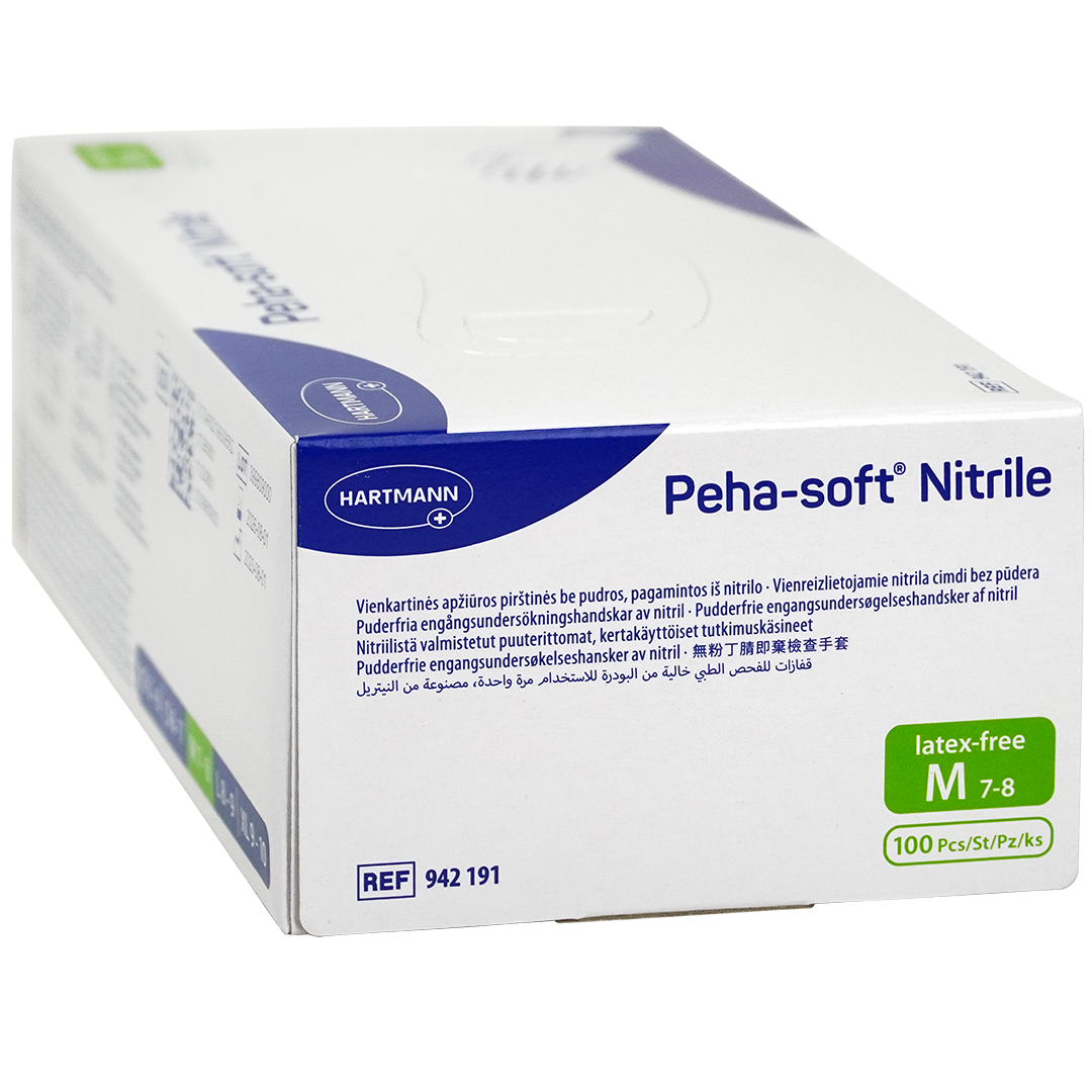 Peha-soft nitrile handschoenen maat M 7-8 blauw