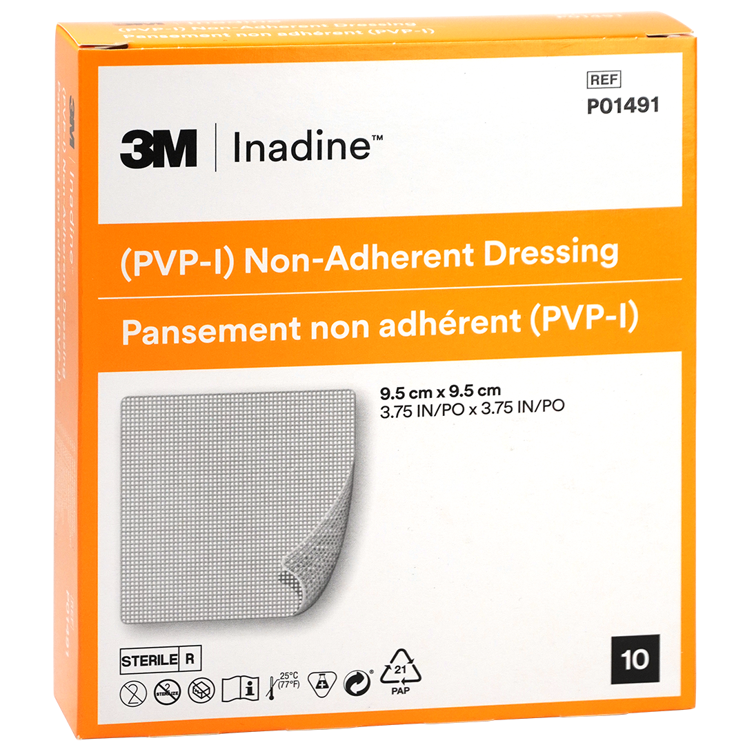 INADINE niet verklevend verband povidonjodium 9 5cm x 9 5cm steriel