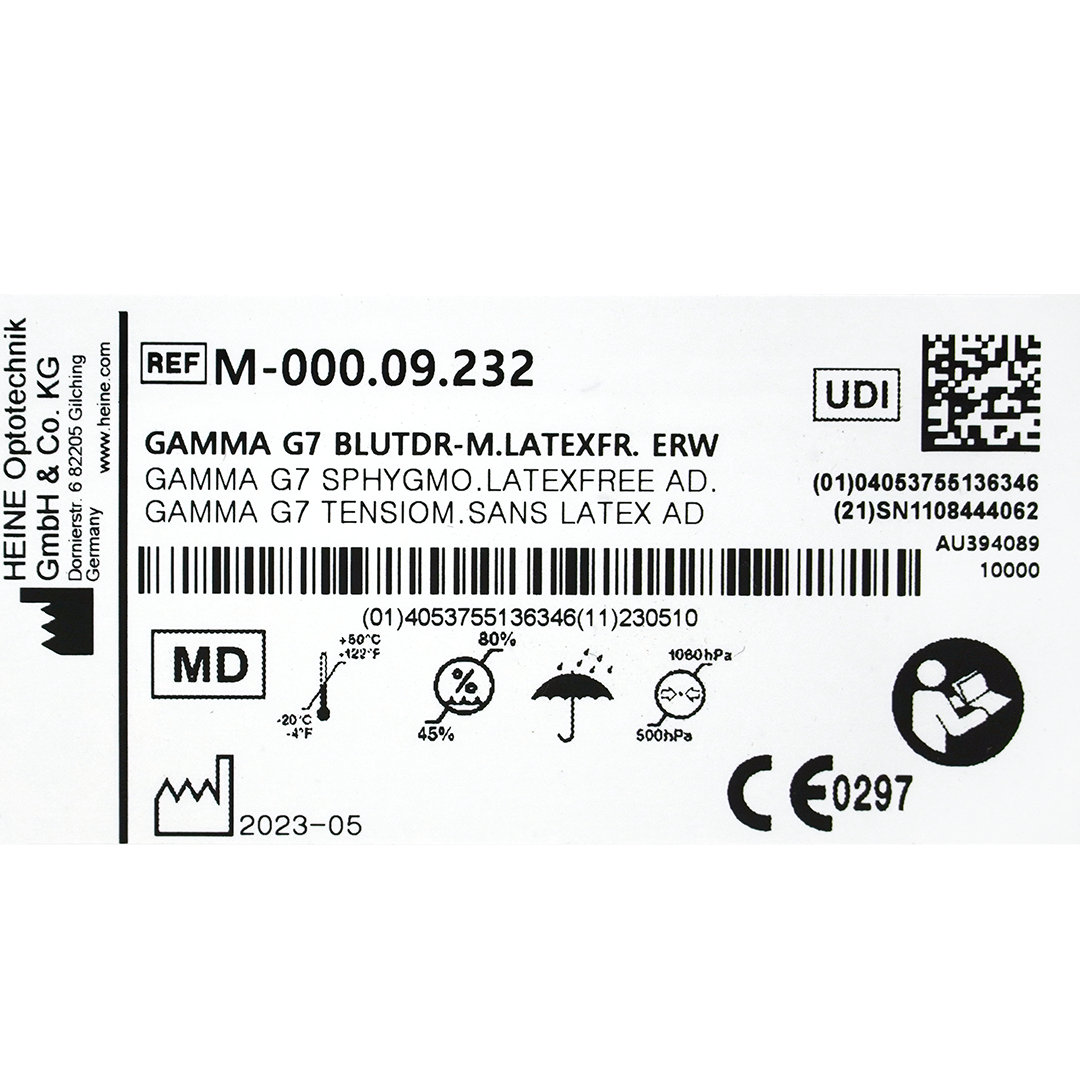 Heine Gamma G7 bloeddrukmeter 1 slang manchet volwassene etui