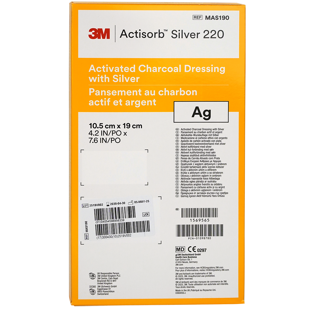 ACTISORB Silver 220 Antimicrobieel bindend verband, 10.5cm x 19cm