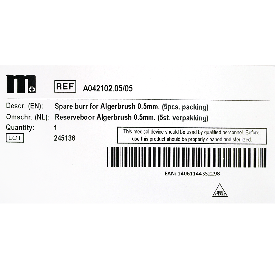 Algerbrusch reserveboortje 0.5mm