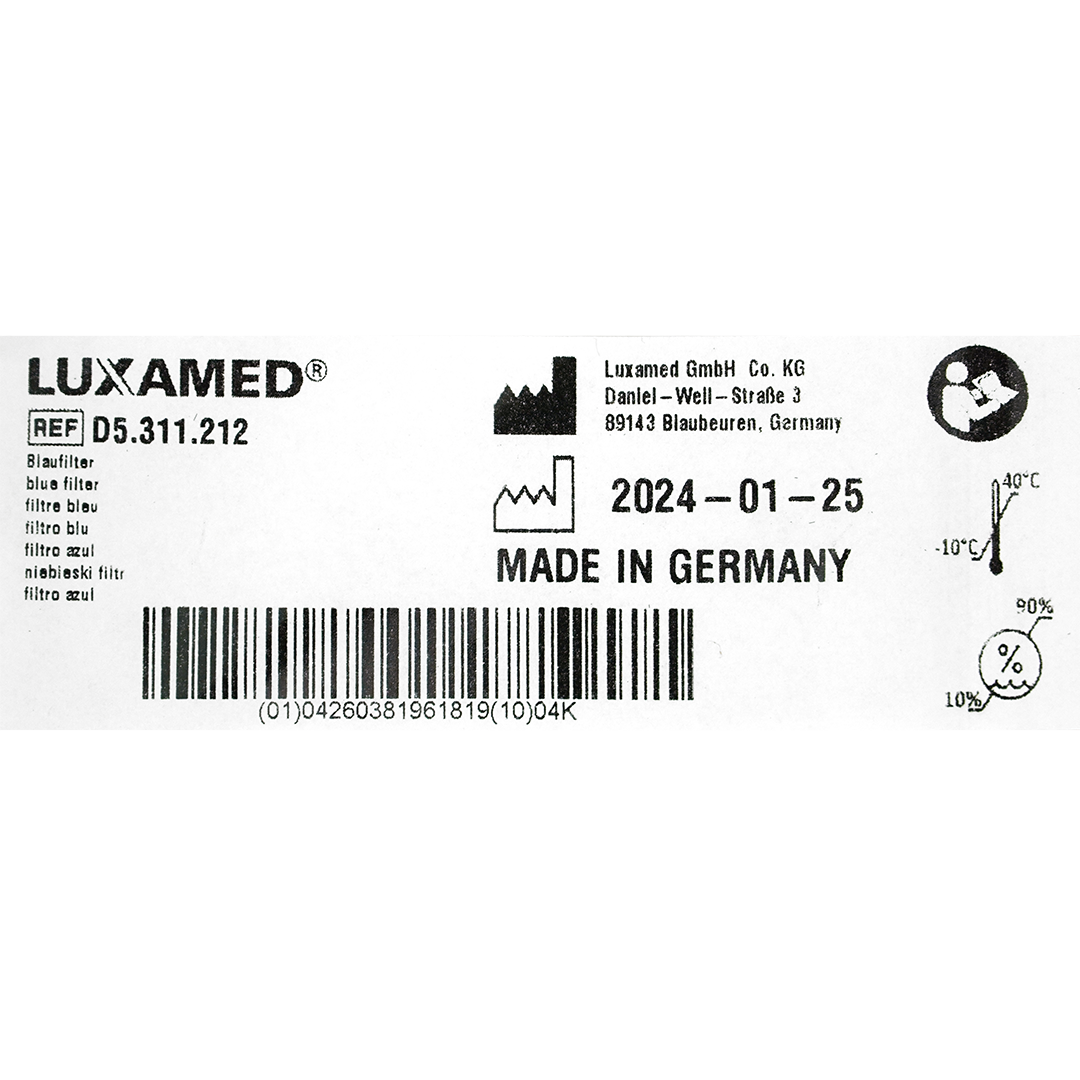 Luxamed blauw filter t.b.v. alle Luxamed lampjes