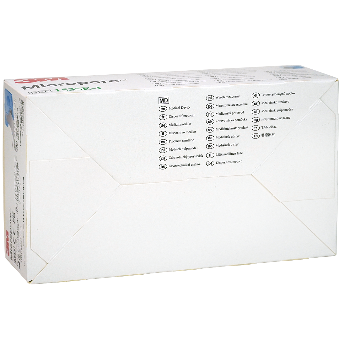 3M Micropore Chirurgische Hechtpleister op blauwe dispenser 2.5cm x 9.1m