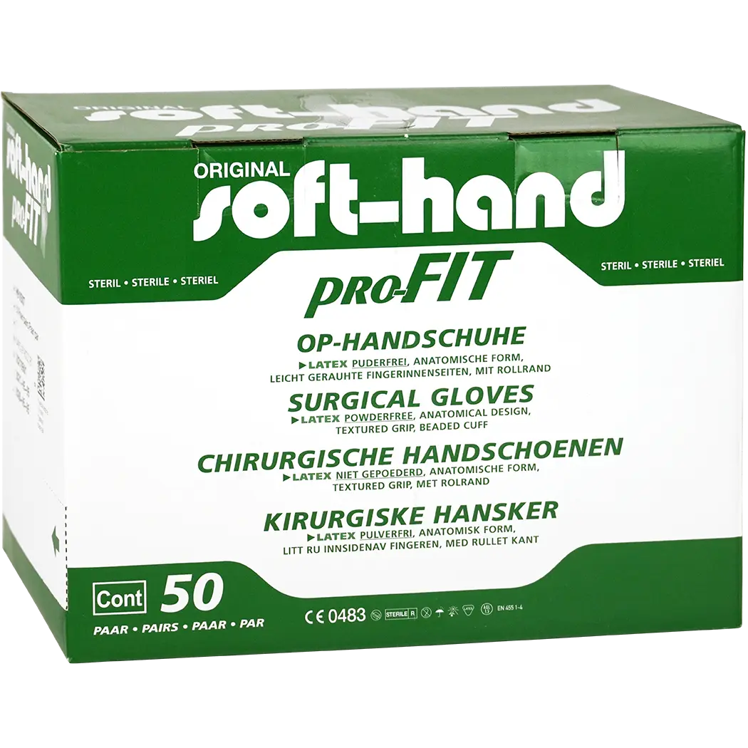 Soft-hand Pro-Fit chirurgische latex handschoenen