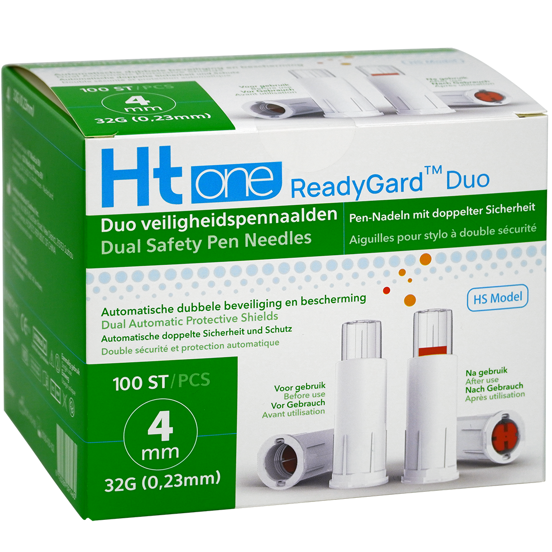 Ht one ReadyGard Duo veiligheidspennaalden, 32G, 0.23mm x 4mm (100)