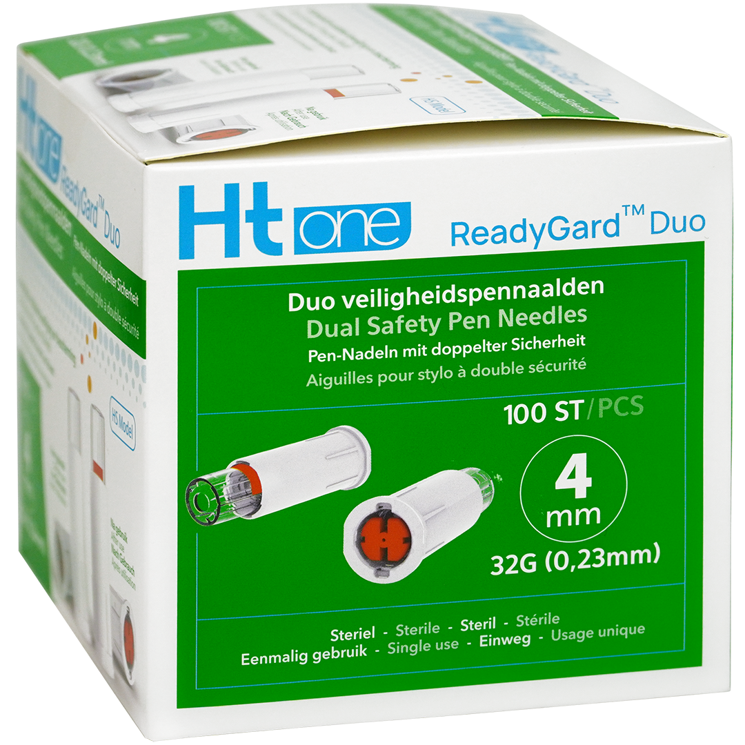 Ht one ReadyGard Duo veiligheidspennaalden, 32G, 0.23mm x 4mm (100)